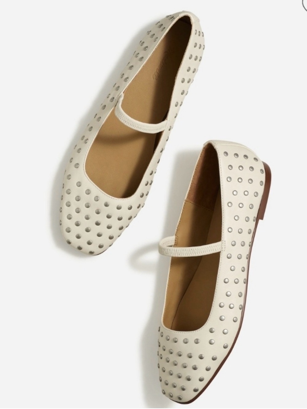 Madewell Greta Studded Leather Ballet Flat